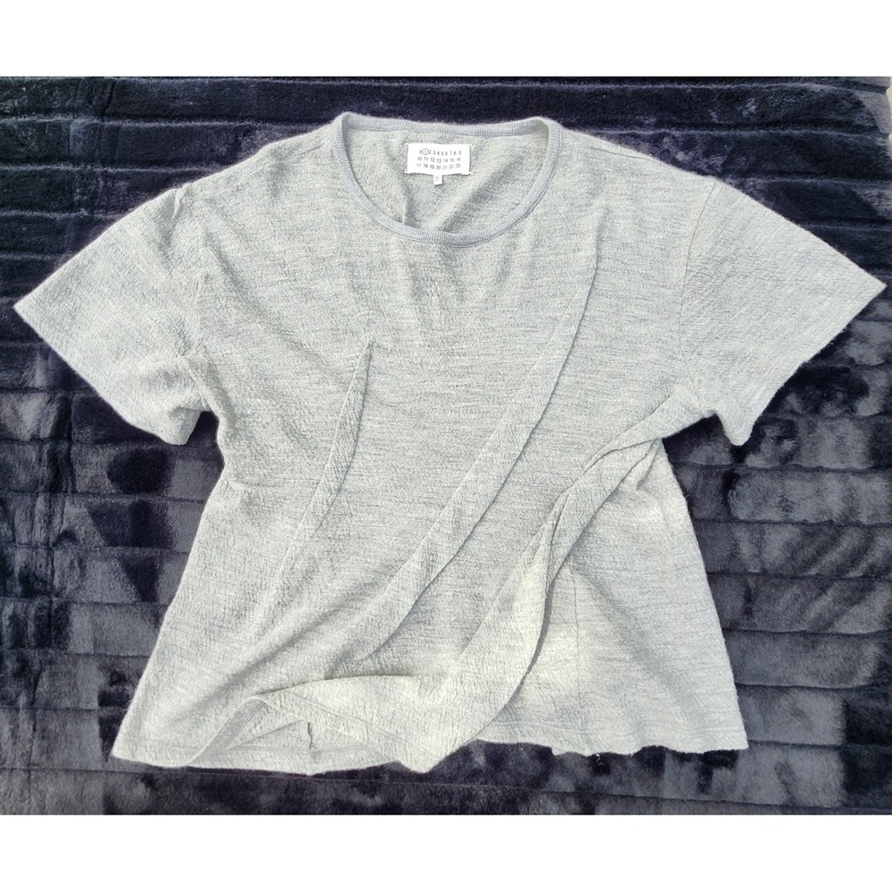 Maison Margiela T-Shirt Womens Size 01 Fold Gary Shirts Pleated Small Used